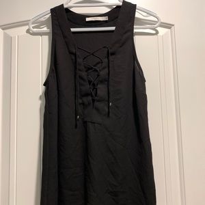 Lace up tank top
